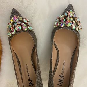 Size 6 shimmer with jewels small heels comfortable
